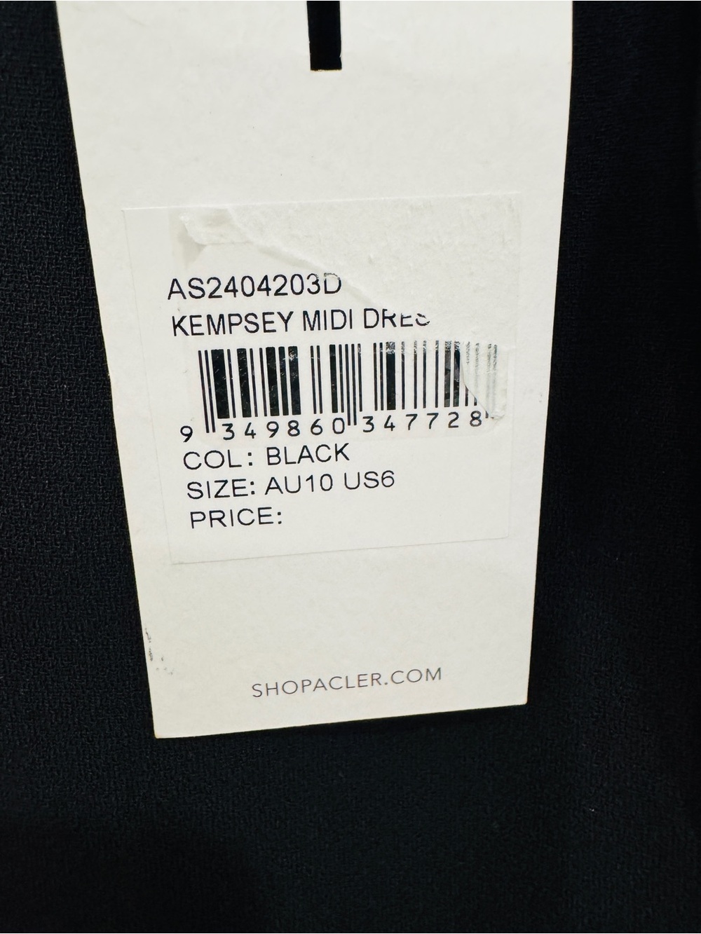 Acler Black Sleeveless Maxi Dress with Draped Waist Detail - Picture 10 of 10